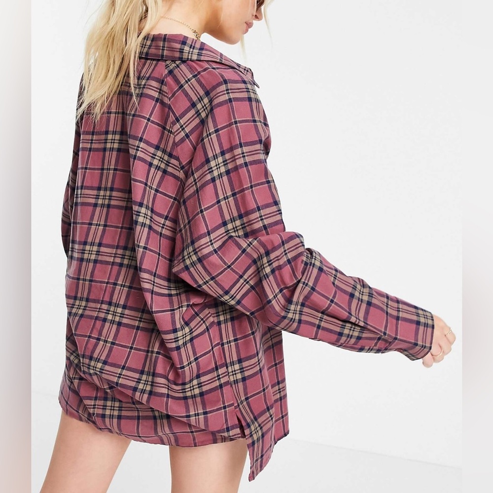 ASOS DESIGN Petite Boyfriend Flannel